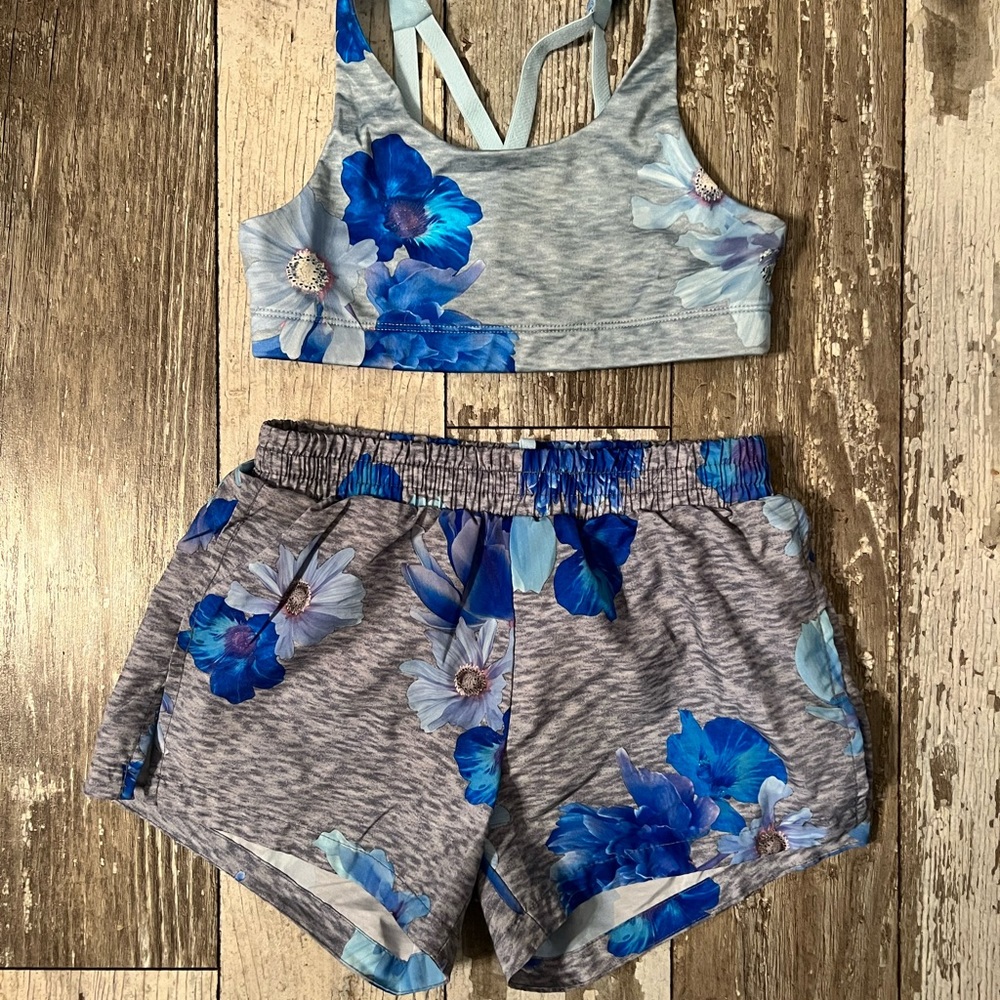 OLD NAVY girls shorts and bra set size L